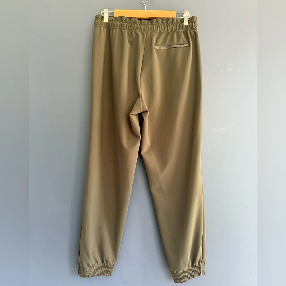 Athleta Tan Joggers with Elastic Waistband and Cuffed Ankles - Picture 2 of 6